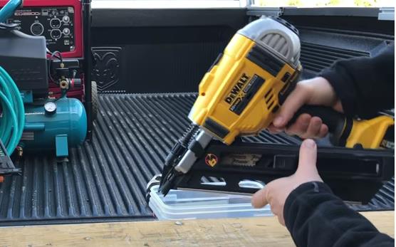 Load A Framing Nailer For Hardie Siding Installation